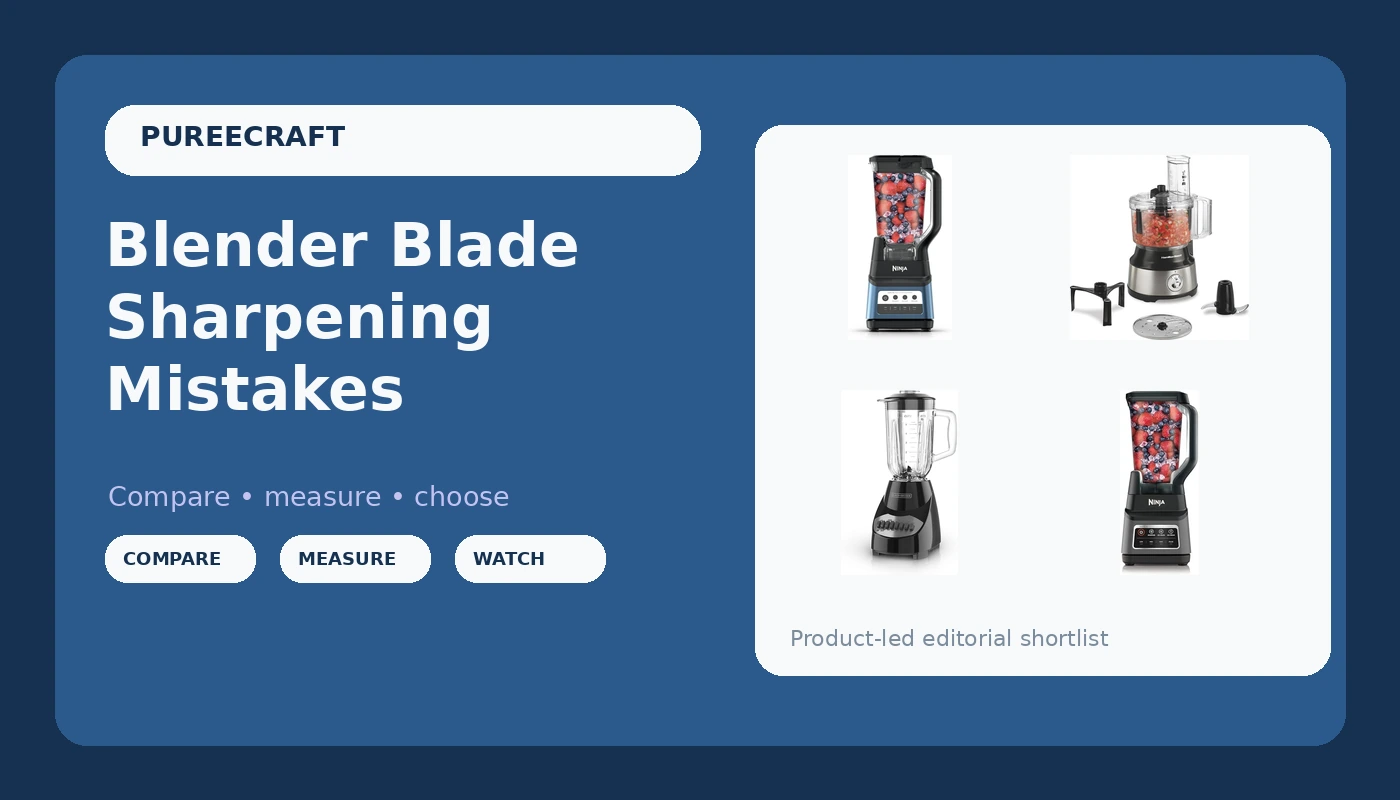 Blender Blade Sharpening Mistakes - PureeCraft review with measurements and honest opinion