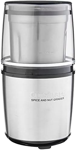 Cuisinart Spice and Nut Grinder, Push-Top Lid for On/Off, Dishwasher Safe | Electric grinder with heavy-duty motor, stainless steel blades, push-top operation & compact, easy-to-clean