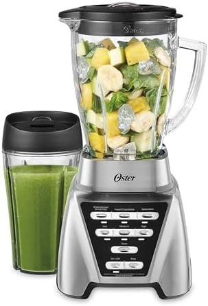 Oster Pro 1200 Smoothie Blender with Glass Jar and 24oz To-Go Cup
