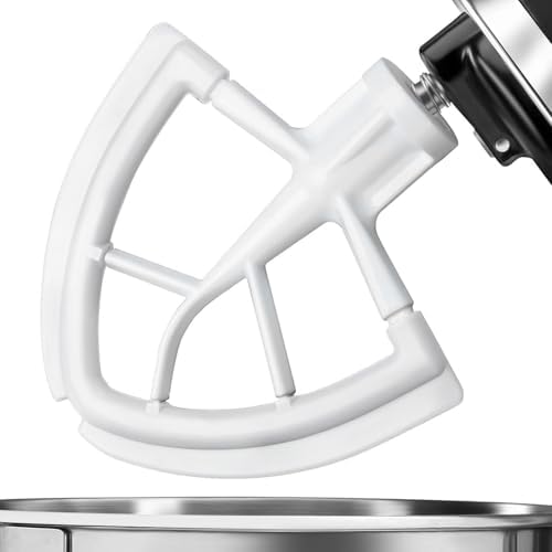 Flex Edge Beater for KitchenAid,Mixer Attachement Compatible With KitchenAid,Mixer Accessory,Fits Tilt-Head Stand Mixer Bowls For 4.5-5 Quart Bowls,Beater With Silicone Edges,Grey