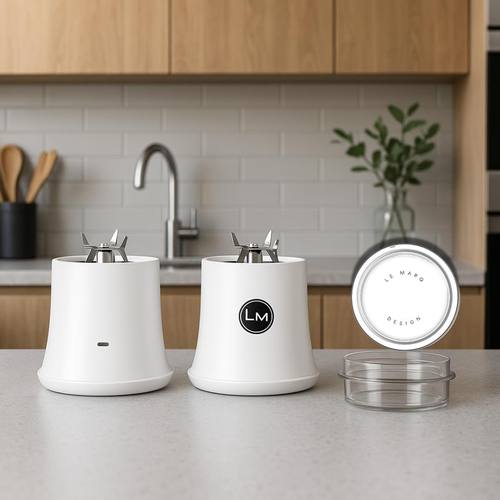 Personal Portable Blender for BALL Mason Jar, Blender Attachment Designed for wide mouth jars by Le Marq Design.
