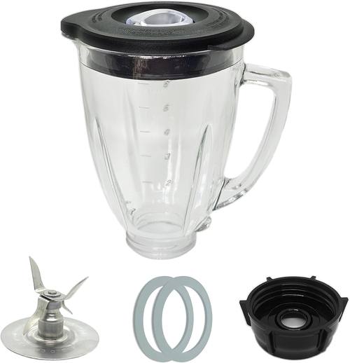 6 Cup Blender Glass Jar Replacement Parts with Blade for Oster Osterizer Classic Series NOT fit Pro Master or Versa models