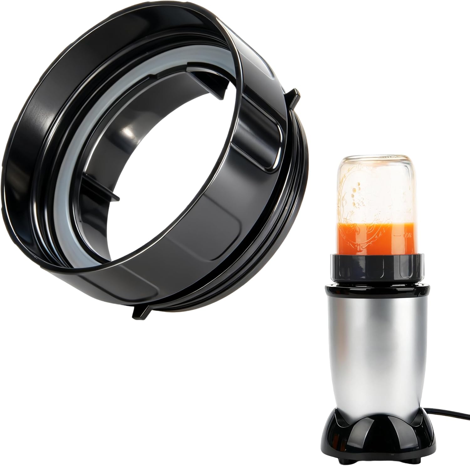 Adapter for Magic Bullet Blender and wide-mouth Mason jar